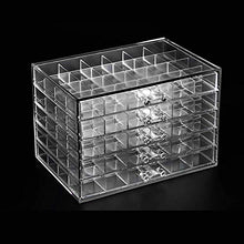 ZCY Organizer per Decorazioni per Unghie a 5 Livelli 120 Lattice Acrilico Trasparente Accessori per Gioielli per Unghie Portaoggetti Scaffali Espositori Espositore per Colla Dipinta, C