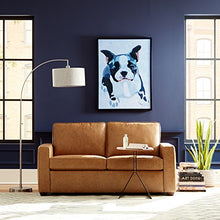 Marchio Amazon - Rivet, tavolinetto in stile industriale, in legno e metallo, larghezza 44 cm; colore noce