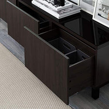BESTÅ combinazione di cassetti 180x40x48 cm Lappviken nero-marrone