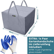 Grande Borsa da Giardino Impermeabile - Borsa per Cuscino -borsa per cuscini da esterno - 80*80*60cm +Guanti giardinaggio