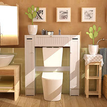 DREAMADE Mobile sopra Toilette Scaffale per WC da Bagno in MDF Resistente, Bianco