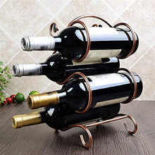 Leifeng Tower Classico Wine Rack Rack Metallo SShaped Vino, Decorazione Domestica, 17.5X15X30.5cm Bronzo Wine Rack