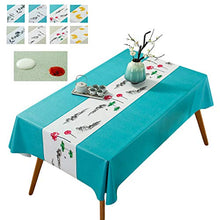 VPbao Tovaglia lavabile in vinile, facile da pulire, tovaglia rettangolare in PVC, lavabile, impermeabile, resistente alle fuoriuscite, per interni ed esterni