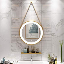 specchio Tocco LED Bagno a Parete Oro/Nero Luminoso per Hotel Rotondo Illuminato da 40 cm, 50 cm, 60 cm, 70 cm, 80 cm