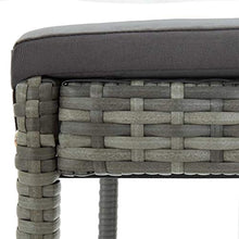 SKM Set da Bar da Giardino 5 pz con Cuscini in Polyrattan Grigio (37kg)