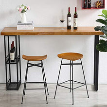 QiHaoHeji Tavoli da Bar Altezza Ferro Industriale Design Lounge Cucina Colazione Cafe Bar (Color : Natural, Size : 120X45X105CM)
