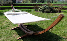 SAS AS-S Amaca XXL Deluxe Nobile 410cm con Cornice in Legno larice MOD. Filled Edition Cream