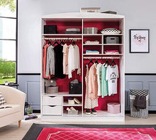 Armadio bambina: 162 cm H 215 cm 59 cm - [Serie: Dafne-Cuore] - (DF11)