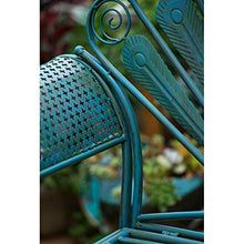 Sedile per Sedia da Giardino in Ferro Battuto Rustico in Metallo in Ferro Battuto per Esterni Design in Piuma di Pavone