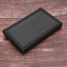 Bicaquu Contenitore per Gioielli Portatile Robusto e Durevole 8.7 * 5.9 * 1.2 Pollici Comodo Contenitore per Gioielli per Ufficio da Viaggio in Campeggio(Black)