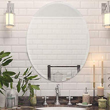 HEZHANG Specchio da Bagno a Specchio da Bagno Ovale/Anti-Nebbia Specchio per il Bagno Appeso a Parete