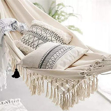 lefeindgdi - amaca doppia deluxe a dondolo, amaca da esterni, in cotone, per 2 persone, 2 persone, stile boho, 2 x 1,5 m, in macramè, per interni