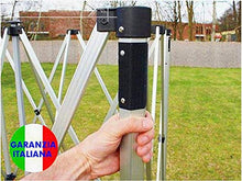 Gazebo Giallo 4,5x3 Pieghevole Alluminio a Forbice Ombrello Professionale coldiretti fiere PVC a Fisarmonica piantone Esagonale