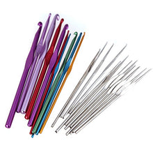 SaySure - Metallic Crochet Needle 22 PCS + Leather Case Silver