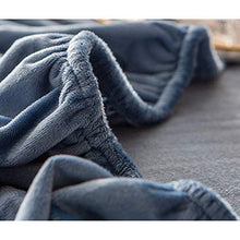 QIANGU Protezioni per Materassi con Gonna Aderente in Velluto Resistente E Traspirante Comfort Caldo Resistente allo Sbiadimento (Color : Water Blue, Size : 150x200cm)