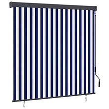 Tenda a rullo esterna 160 x 250 cm, blu e bianco