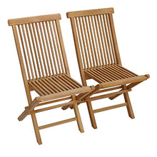 Beneffito Set di 2 sedie da Giardino Pieghevoli da Esterno in Teak per Tinta Naturale da Esterno