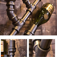 MoDi Wine Rack Retro Style Industriale Tubo di Acqua a Parete Vino Rack