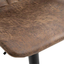 benzoni Set 2 Sgabelli Imbottiti 43x46,5x91-10 cm in Similpelle Marrone