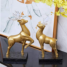 WANGXINQUAN Decorazioni domestiche Deer Ornamenti TV Gabinetto Governo del Vino Studio Creativo Mestieri Ornamenti 2 Pezzi