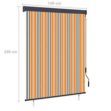 vidaXL - Tenda avvolgibile per esterni, 140 x 250 cm, giallo e blu