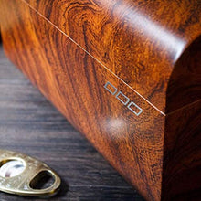 TYUIOO Desktop Cigar Humidor, Cedar & Leather Cigar Box di stoccaggio Bene Seal Design con Vassoio e divisore Regolabile, Vetro igrometro e umidificatore Rettangolo, Tiene 80-100 Sigari
