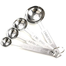 SaySure - 4pcs Stainless Measuring Spoons Tea Coffee Cooking