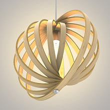 Tomons Lampada da soffitto Lampada Plafoniera, Lampada a Sospensione a Globo in Legno Stile Nordico, Sfera Regolabile, per Casa e Attività commerciali - PL1004