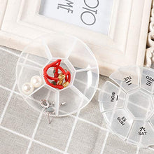 Forbestest Portable Pillola plastica Holder Storage Box settimanale 7-Days Rotonda Vitamine Organizzatore Medicine Dispenser