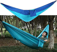 Amaca amaca antistrappo per 2 persone per picnic all'aperto in campeggio (blu)