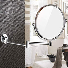 HCMNME - Specchio cosmetico girevole a 360 gradi, doppio lato, allungabile, rotondo, per la rasatura in camera da letto, bagno, da parete