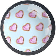 Cuore rosa amore azzurro Pomelli per Porta Set di 4 Pomelli per Mobili Manopole per Cassetti Cucina Armadio Vetro