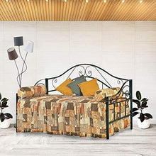 SomnusSana Divano Letto Singolo in Ferro Battuto metallo Nero, Bianco e vari colori Mod. SOFIA predisposto per rete 80x190 (non inclusa) (Blu Cobalto) - Arredi Casa
