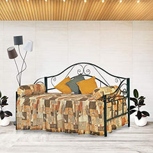 SomnusSana Divano Letto Singolo in Ferro Battuto metallo Nero, Bianco e vari colori Mod. SOFIA predisposto per rete 80x190 (non inclusa) (Avorio Anticato)