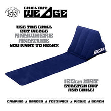IGGI - Cuscino Lungo con Schienale rialzato, Modello Sedia a Sdraio, per Campeggio e Giardino, Colore: Blu