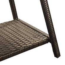 Set da patio esterno a 4 pezzi, set combinato di divano imbottito in schiuma per 4, in rattan conversazione di vimini set con sedie e tavolo, set di mobili per esterni per interni resistenti interamen