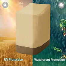 Ghopy Fodera protettiva per sedie da giardino, per sedie impilabili, da giardino e balcone, impermeabile, 420D, con protezione UV 114 x 85 x 65 cm (420D)
