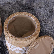 Home-life Straw Storage - Sgabello in Ecopelle Ottoman, A+b