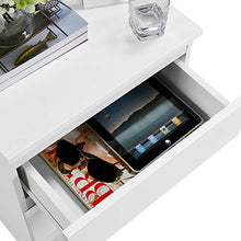 Yaheetech Comodino Camera da Letto Bianco Comodino con 3 Cassetti Bianco Mobiletto Moderno Tavolino Elegante Cassettiera in Legno MDF per Soggiorno Mobile da Letto Portalampada
