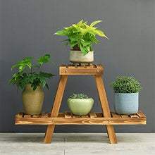 LIU UK Flower Stand Espositore da Terra Multistrato in Legno massello con Piano in Legno
