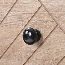 M MUNCASO Comodino con 3 cassetti con maniglie in metallo e corridori, unico pannello posteriore fisso e design unico a zig-zag