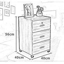 ZXPzZ Armadi per Ufficio, Armadietti, Mobili per mobili, Mobili da Camera da Letto di Lusso assemblati Comodino con 3 cassetti-16x16x22 Pollici (Colore : Bianca)