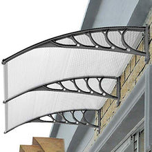 PrimeMatik - Pensilina 200x100cm in policarbonato per Porta o Finestra per Esterno Grigio