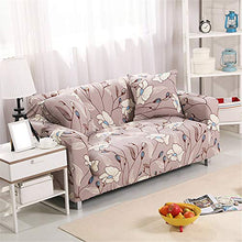 Morbuy Copridivano Fiore Copridivano Elasticizzato Fodera Copridivani Universale per Divano con Corda Fissa Sofa Protettore Copertura Divano Antiscivolo (3 posti,Rosa Grigio)