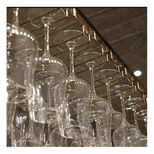 MFLASMF Hanging Bar Wine Rack, Upside Down Household Wine Rack,Creative Stainless Steel Wine Rack, Decoration, Simple European Goblet Rack (Size : 80 * 35cm)