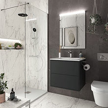 Salgar Optimus Set Mobile da Bagno, Truciolato, Nero Opaco, Extra Grande