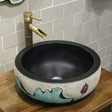 Lavabo Stile Cinese Moderno Semplice Rotondo Arte Bagno WC lavabo Piccolo Loto sopra Bacino contatore Lavabi