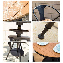 CGBF-Mobili da Giardino Indoor Outdoor 3 Pezzi,Tavolo Regolabile in Altezza e 2 Sedie per Bistro Patio Backyard Poolside