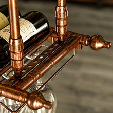 GJSN Portabici per Vino, Crisante Porta in Vetro Appeso Dimensioni: 60/80 / 100X30Cm,Bronzo,100 Cm.