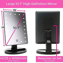 AJH Specchio cosmetico Illuminato 10X Controsoffitto ingranditore Specchio per Trucco cosmetico Specchio per Trucco da Viaggio Specchio per truc